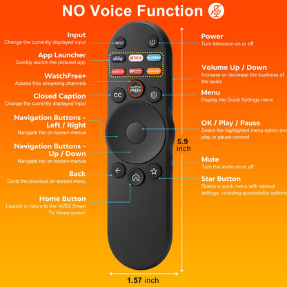 Voice Remote Control Replacement for Hisense Smart Google TV，Compatible with Hisense QLED UHD Mini-LED ULED Google TVs