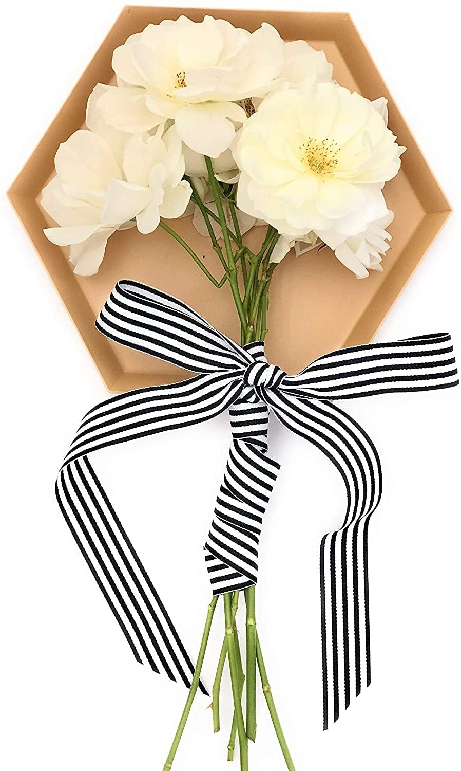 USA | American Made 1-1/2" Black & White Monarch Striped Grosgrain Ribbon - 20 Yards (Multiple Colors & Widths Available)