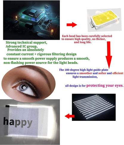 Small A5 Ultra-Thin Portable LED Tracing Light Box Dimmable Tracer Pad Board Universal USB Powered Adjustable Brightness for Artists Drawing Sketching Trace Animation Artcraft 5d Diamond Painting