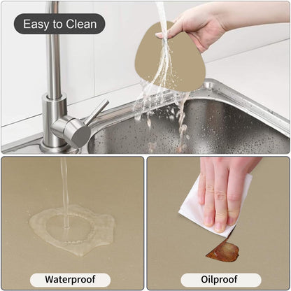 Faux Leather Placemats Set of 2 with Coasters, Heat Resistant Waterproof Wipeable Dinner Table Mats, Easy to Clean