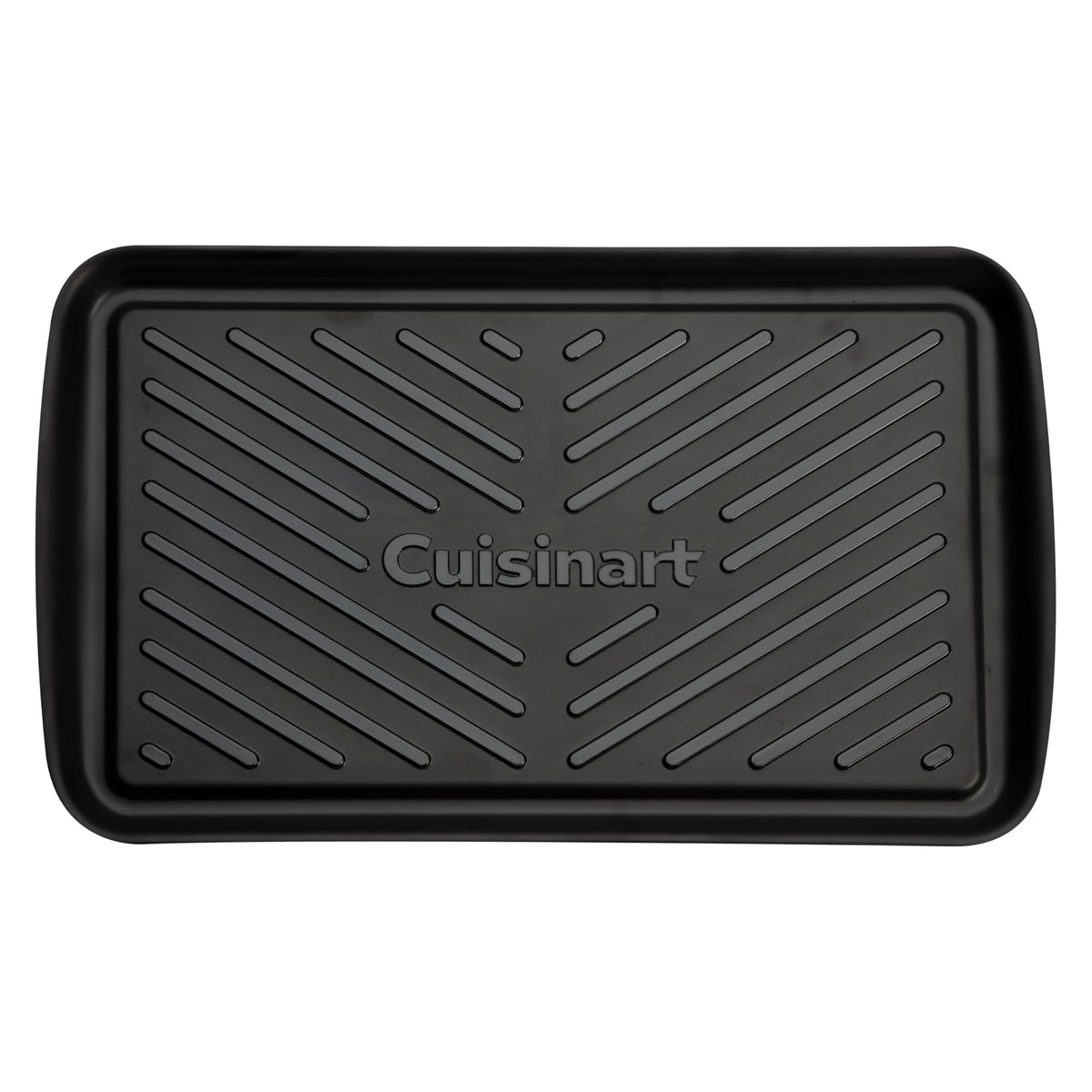 Cuisinart Grilling Prep & Serve Trays, 17x10.5 inch BBQ Tray Safe for Food Handling, 2 Dishwasher Safe Nesting Trays Black & Red, Perfect Grilling Accessories for Cooked & Raw Meat, Fits 6 Burgers