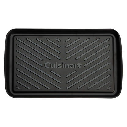 Cuisinart Grilling Prep & Serve Trays, 17x10.5 inch BBQ Tray Safe for Food Handling, 2 Dishwasher Safe Nesting Trays Black & Red, Perfect Grilling Accessories for Cooked & Raw Meat, Fits 6 Burgers