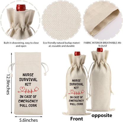 Nurses Gifts for Women Wine Bag, Cool Gifts for Nurses, Nurses Day Wine Bag, Retirement Appreciation Birthday
