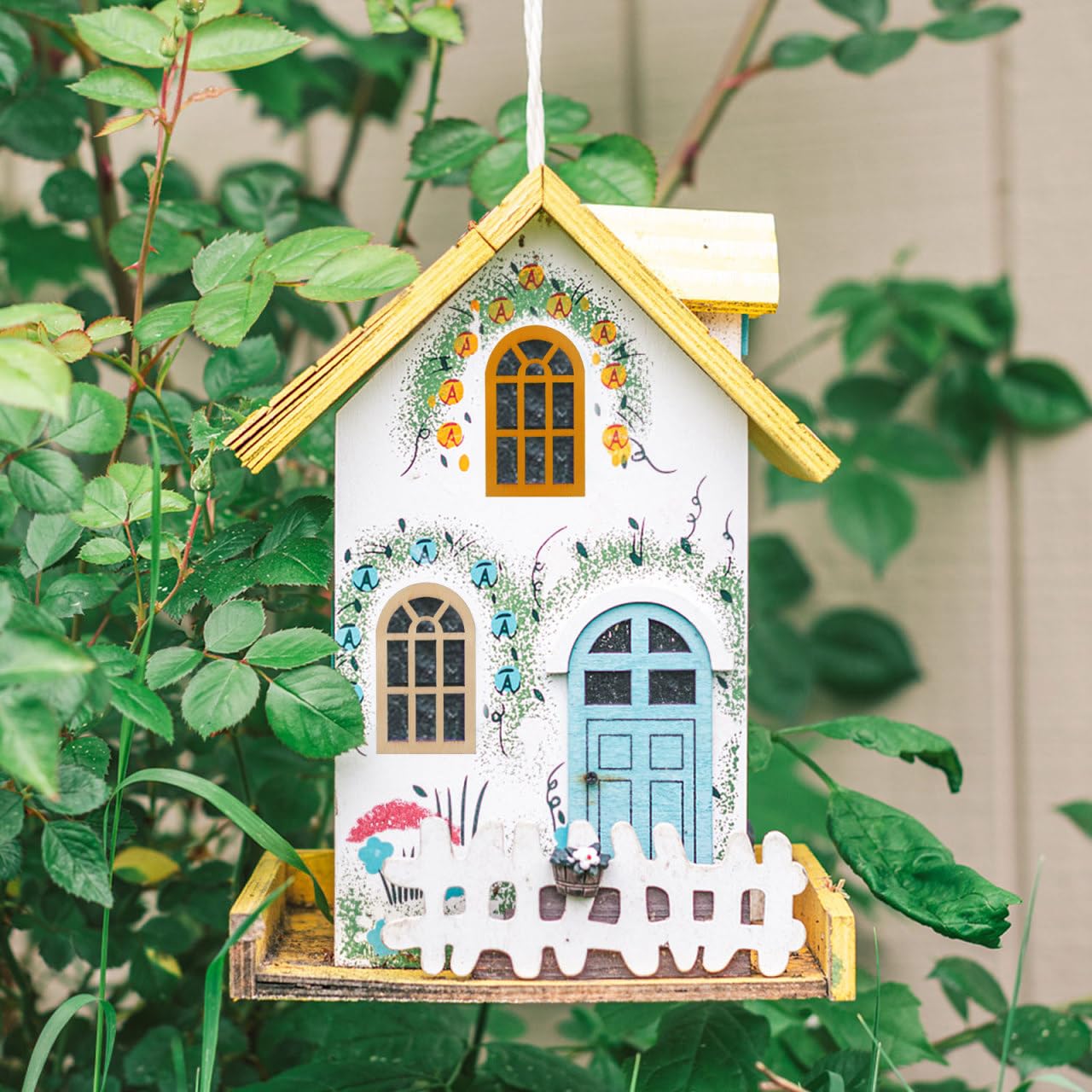 25 Pcs Unfinished Wood Fairy Door and Window Kit, Unpainted Miniature Oak Wooden Garden Doors Blank Windows for Crafts, DIY Fairy House Accessories for Wall Tree Dollhouse Decoration