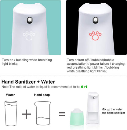 Foaming Soap Dispenser, Automatic Touchless Hand Soap Dispenser, 250ML for Bathroom, Kitchen