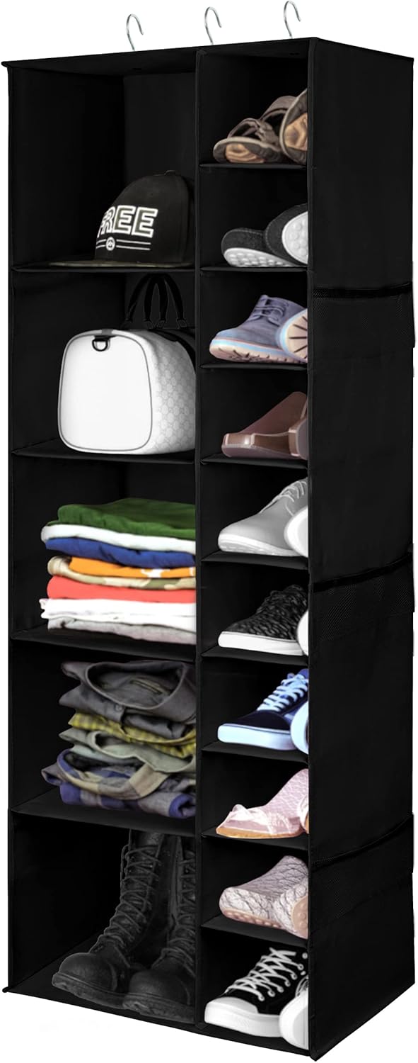 Libeder Closet, 15 Closet 10 5 6 Shoe Organizer for Shelf Hanging Storage Shelves - Shoe Rack Organizer and Compartment