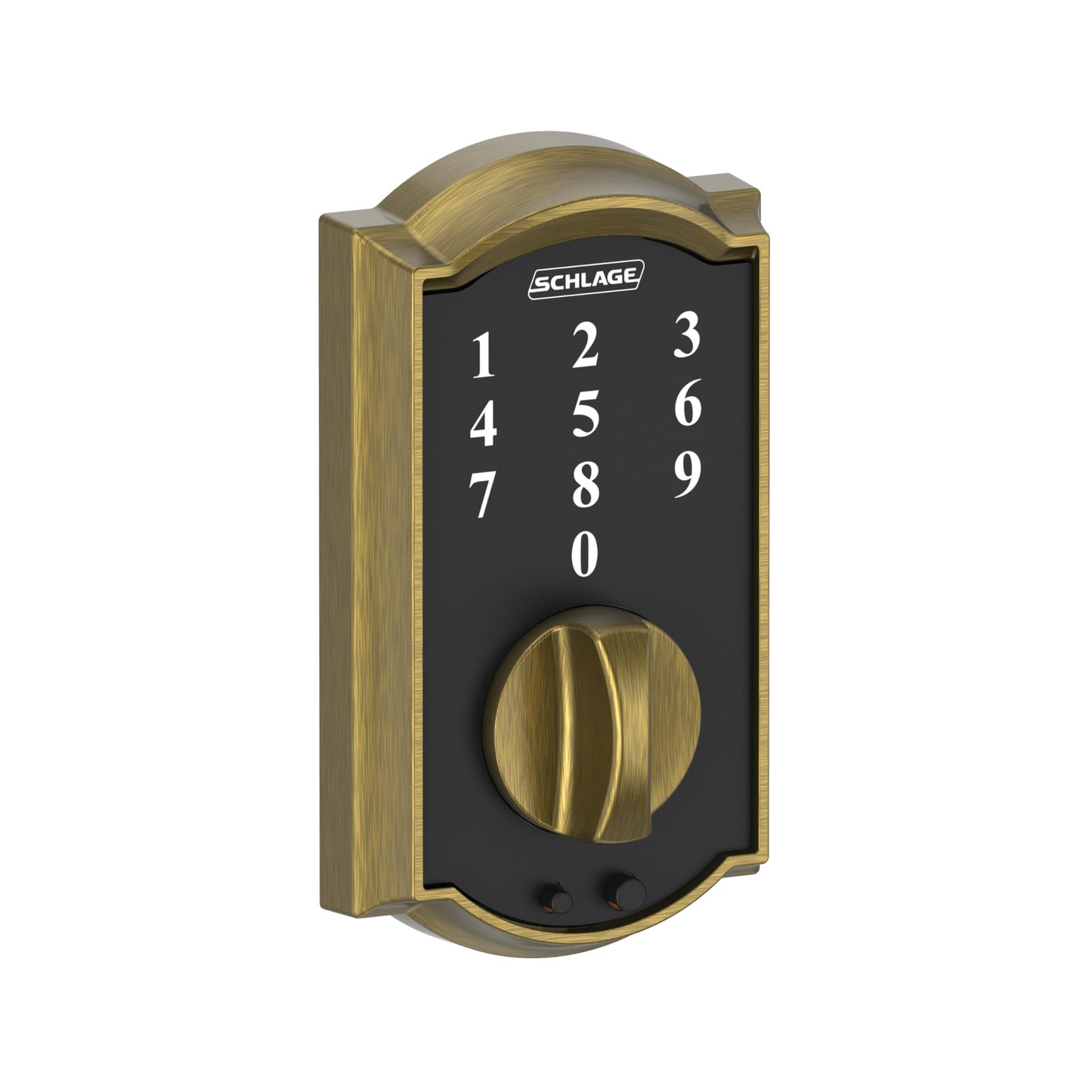 SCHLAGE BE375 CEN 622 Touch Keyless Touchscreen Electronic Deadbolt Lock, Matte Black