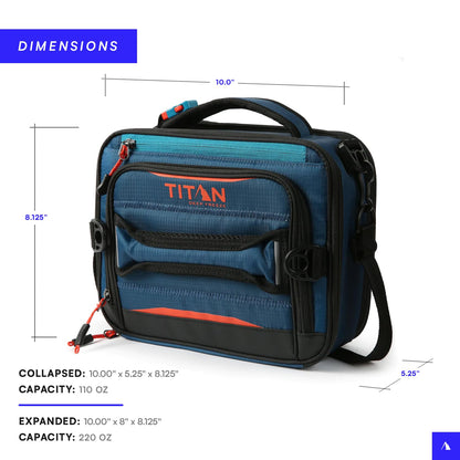 Titan High Performance Fridge Cold Expandable Insulated Lunch Box - Blue