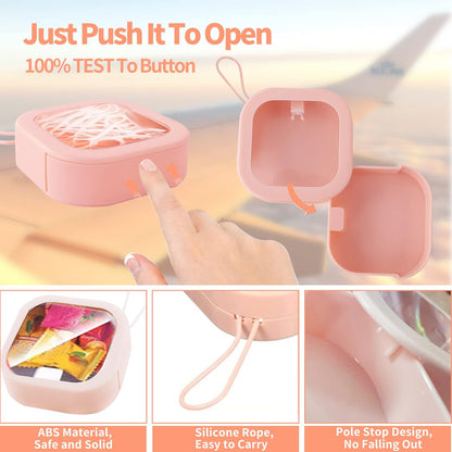 Hair Tie Organizer, 4 Pcs Small Portable Storage Holder, Qtip Dispenser for Hair Tie Accessories, Travel Organizer