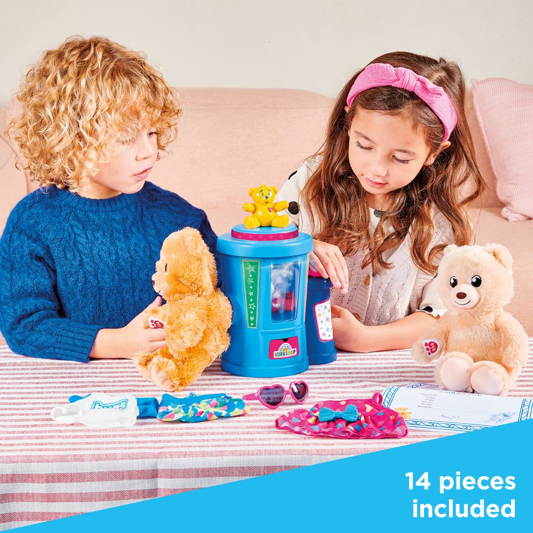 Casdon Build-A-Bear Workshop Toy Stuffing Station | At-Home Station for Kids Aged 3+ | Stuff, Dress & Cuddle Furry Friends | Toy Stuffing Station with Lights Included