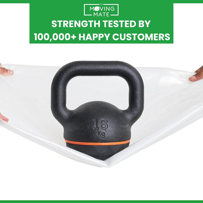 Full Mattress Bag for Moving and Storage - Heavy Duty 5 Mil Mattress Cover, Reusable and Tearproof Storage Bags