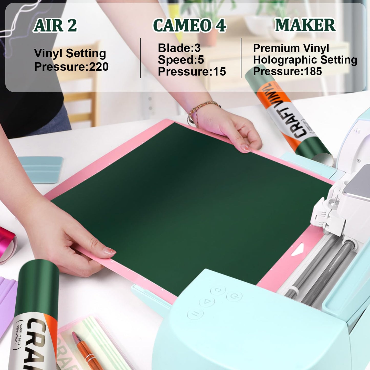 WRAPXPERT Dark Green Vinyl Metallic, 12" x5ft Matte Green Permanent Vinyl Satin Metallic Green Roll for Halloween Decor, Home Indoor Decor, DIY Projects for Cricut Silhouette Cameo
