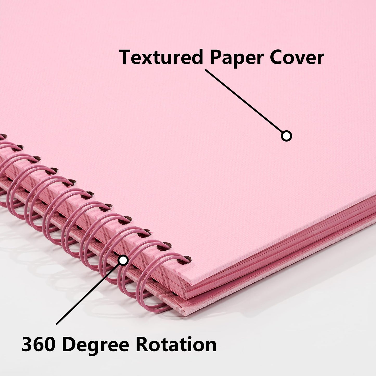 Vienrose Scrapbook Album 10x10 Inch Blank Thick Kraft Paper DIY Scrapbooking Supplies, Small Scrap Book Photo Albums for Wedding Travel Family Baby - Perfect Holiday Gifts Pink 20 Sheets/40 Pages