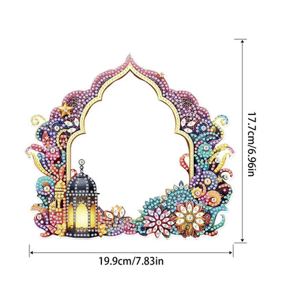Focart 5D DIY Diamond Painting Kit Acrylic Material DIY Special Shape Diamond Art Mirror Kit, Craft Set with Tools and Accessories for Home Decoration, Good Gift for Handmake Lovers