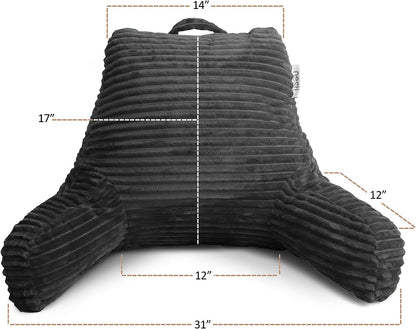 Clara Clark Reading Pillow for Bed Adult Back Pillow for Sitting in Bed, Standard Plush Bed Pillows for Sitting Up