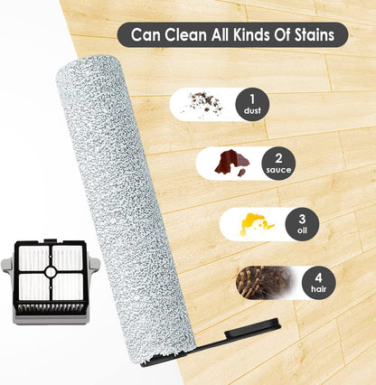 Home Times Replacement HEPA Assembly and Brush Roller Set for Tineco Floor ONE S6/S7 Pro Cordless Wet Dry Vacuum