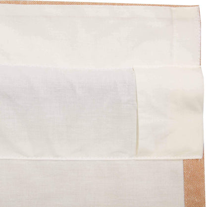 VHC Brands Sawyer Mill Chicken Pleated Curtain Valance, Red, 20x72