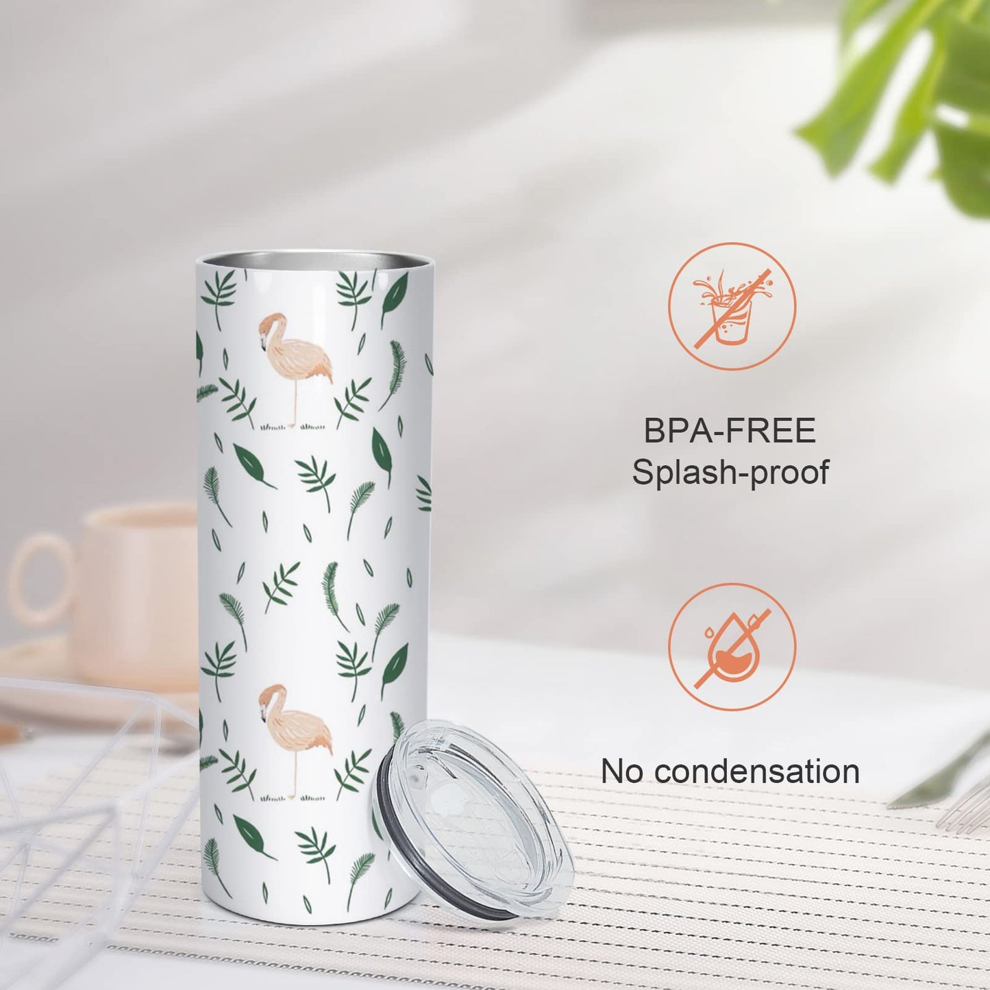 AGH 10 Pack Sublimation Tumblers Blank 20 OZ Straight Skinny Tumbler with Straw, Stainless Steel Double Layer Insulated Mug, Individually Box, Travel Tumblers