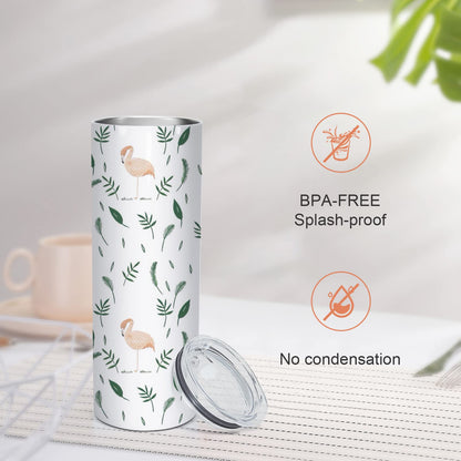 AGH 10 Pack Sublimation Tumblers Blank 20 OZ Straight Skinny Tumbler with Straw, Stainless Steel Double Layer Insulated Mug, Individually Box, Travel Tumblers
