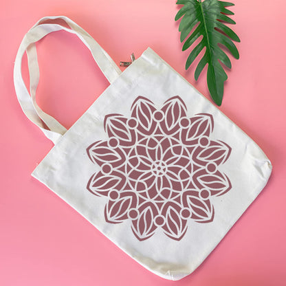 INFUNLY 9PCS/Set Mandala Flowers Wall Stencils for Painting 12x12 Mexican Tile Stencil Art Flower Concrete Floor Stencils Reusable Drawing Template for Painting Wood Canvas Furniture Patio Home Decor