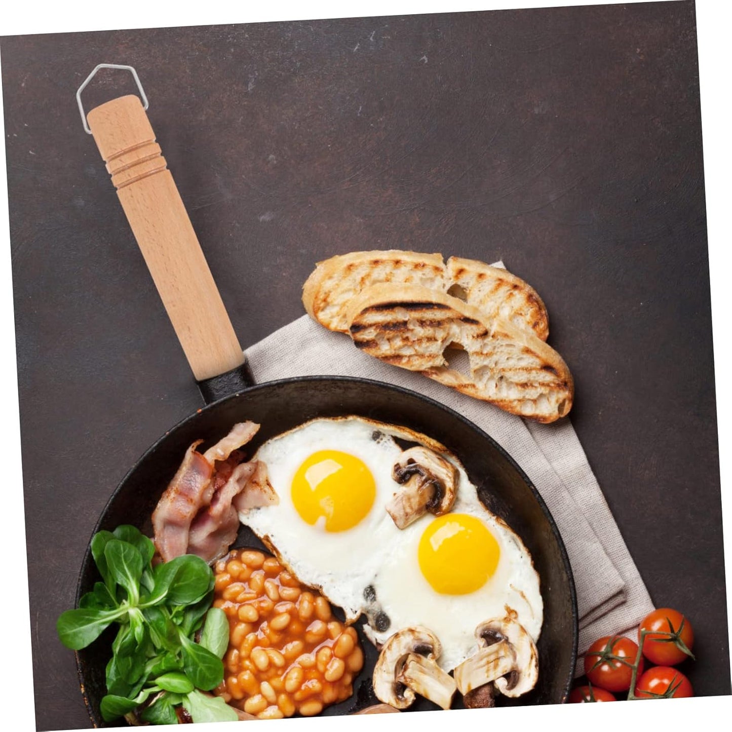 2pcs Japanese Style Soup Pot Handle, Stainless Steel Saucepan Kitchen Utensils Replacement, Wooden Grip