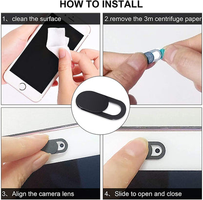 Webcam Cover,3 PCS Camera Cover Slide, Ultra-Thin Webcam Cover Slide Compatible for Laptop Desktops, MacBook, PC, Tablet, Cell Phone and more Accessories -Protect Your Privacy Security (3-Pack)