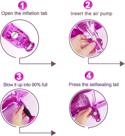 Number 3 Balloon - 40 Inch Rosy Purple Birthday Decoration for Kids & Women’s Parties