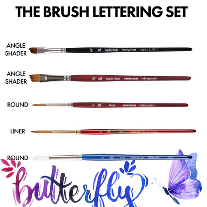 Princeton Lettering Brush Set, 5 Piece, 1 Count
