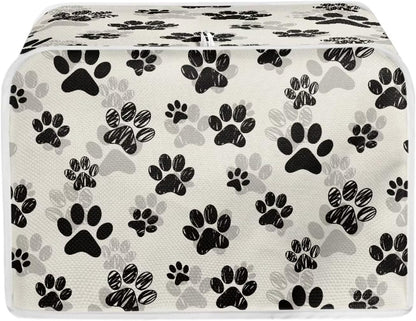 Dog Paw Toaster Covers 4 Slice, Anti Dust Cover for Most Standard Toasters, Small Kitchen Appliance Protector