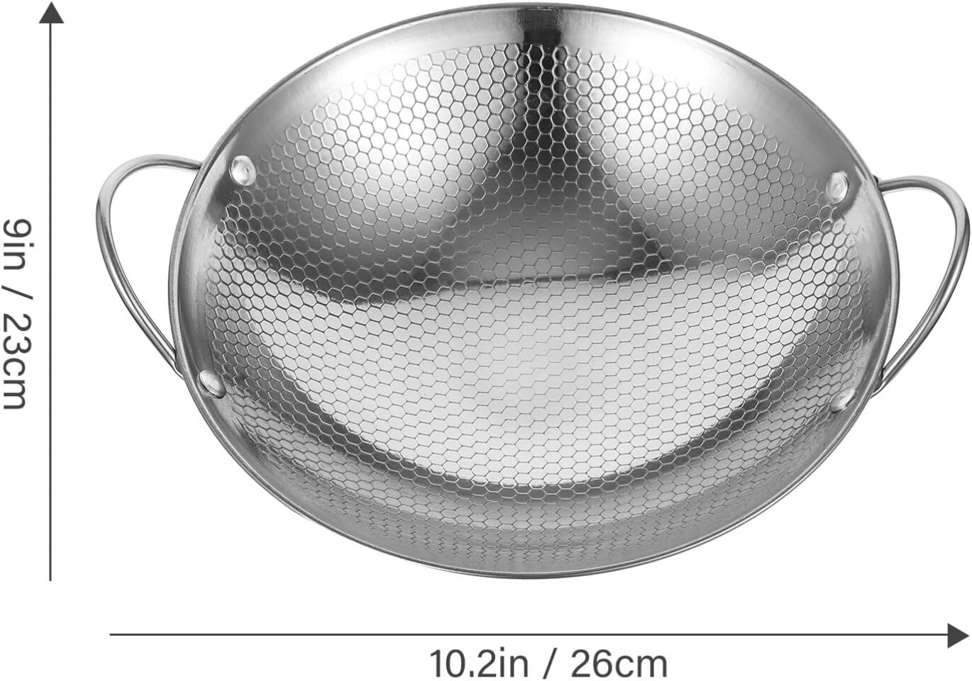 Hemoton Honeycomb Pot, Stainless Steel Paella Pan, Mini Korean Noodle Pot, Stir Fry Pans for Outdoor Cooking