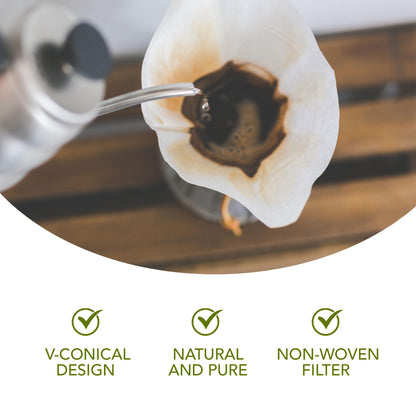 100 Filter Papers Premium Grease Container 10 Inch Spoon Oil Filter Kitchen Cooking Reusable Strainer Separator Holder Deep Fryer Paper Food Cones Maple Syrup Pot Frying Cone Tray Lid (2)