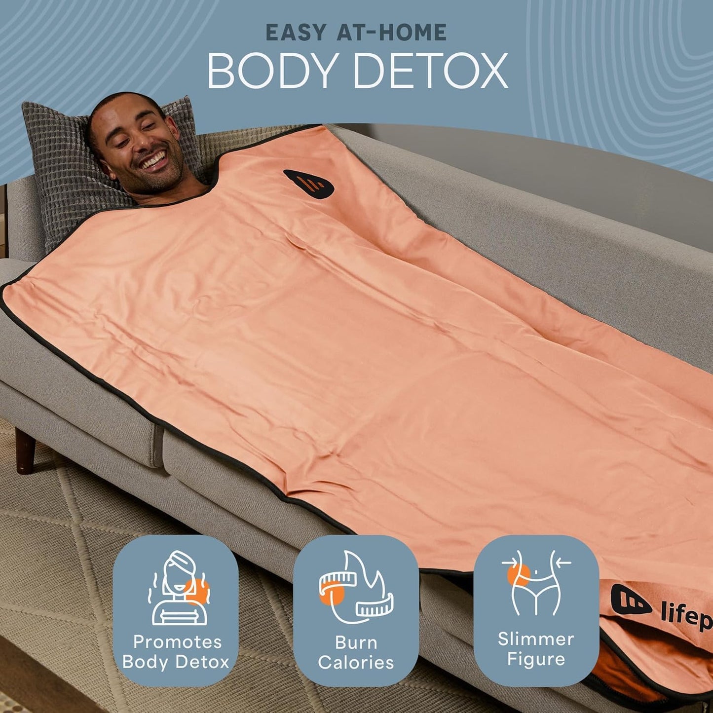 LifePro RejuvaWrap Infrared Sauna Blanket — Portable Sauna Bag with 9 Temp Levels Low EMF Far Infrared Heating — At Home Full Body Rejuvenation & Relaxation