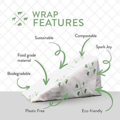 45-Pack 9 13 Inches Formaticum Zero Cheese Storage Paper, Compostable, Biodegradable, and Plastic-Free Paper to Keep