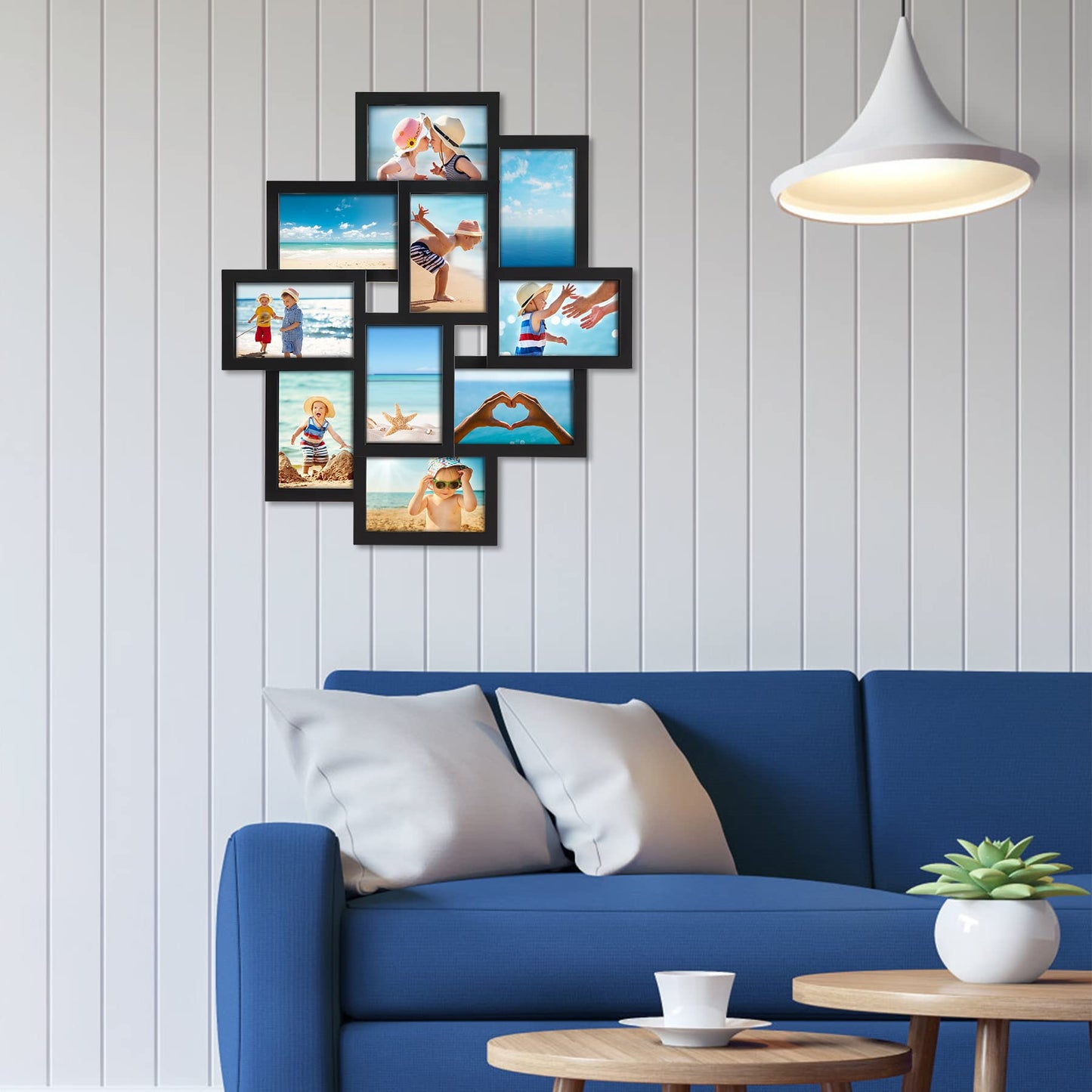 QUTREY 2 Pack 10 Opening 4x6 Collage Picture Frames Set for Wall Decor, Multiple Picture Frames Displays 4 by 6 Inch Photos，Black 4x6 Frames for Family Office Christimas Mother's Day