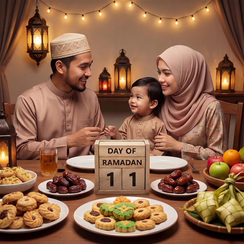 Tinlade Ramadan Countdown Calendar 2026 Wooden Ramadans Decorations for Home Wood Perpetual Block Calendar Ramadan Gift for Kid Farmhouse Eid Mubarak Ramadans Advent Calendars for Desk Table(Beige)