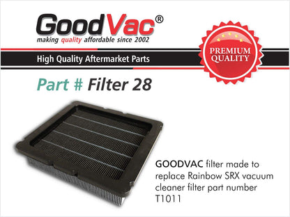 GoodVac Replacement Filter made to fit Rainbow SRX Vacuum Cleaners Replaces OEM T1011
