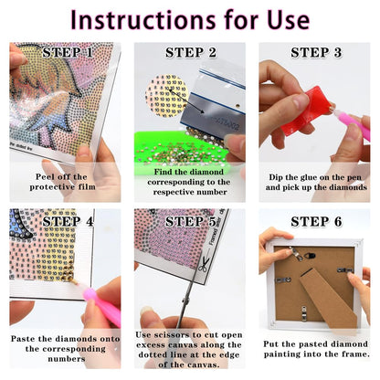 Nikolle 5D Diamond Painting Kits with Wooden Frame, DIY Diamond Art Kits for Beginners, Gifts for Women 7x7 inch(Pink)