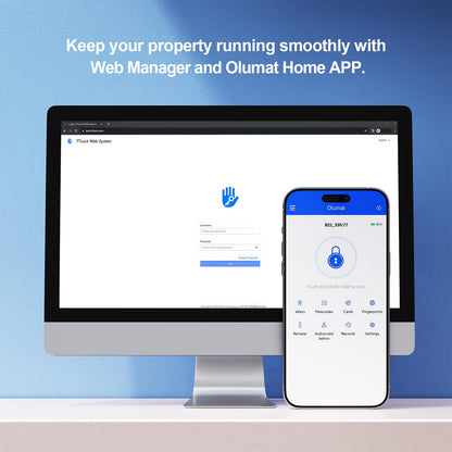Olumat Smart Lock with Door Sensor - Fingerprint, Code, Keyless Entry - Easy Installation, 30-Day Satisfaction Guarantee