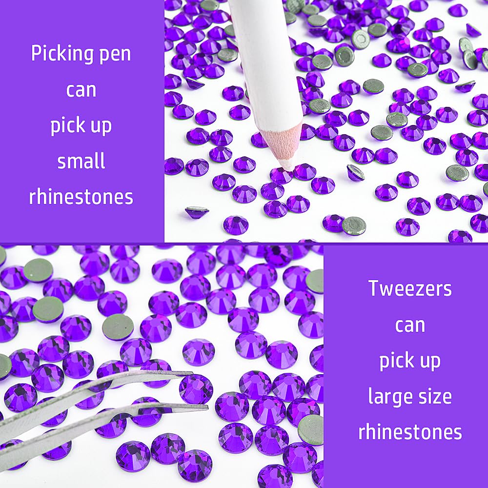 blinginbox Hotfix Applicator Tool DIY Hot Fix Rhinestone Setter Hot Fixed Kit 6000 Pcs 30/20/16/12/10/6SS 16 Colors Bigger Crystal Gems Picker Bedazzler Kit with Rhinestones Bedazzler Gun