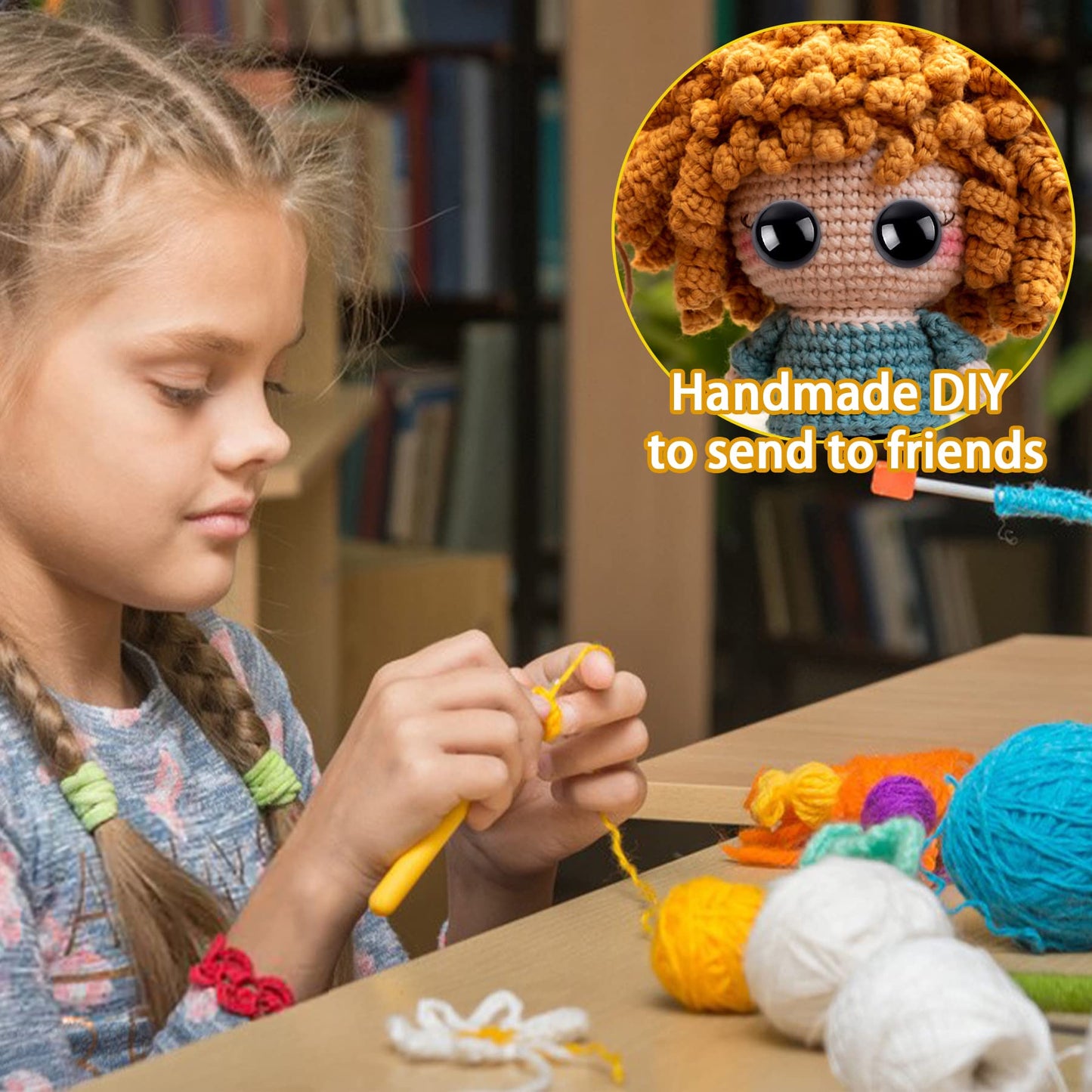 UPINS 500 Pcs 16-30 MM Large Safety Eyes for Amigurumi Black Plastic Craft Dolls Crochet Eyes for DIY Toy Puppets Bear Stuffed Animals Amigurumi Making Supplies (4 Size)