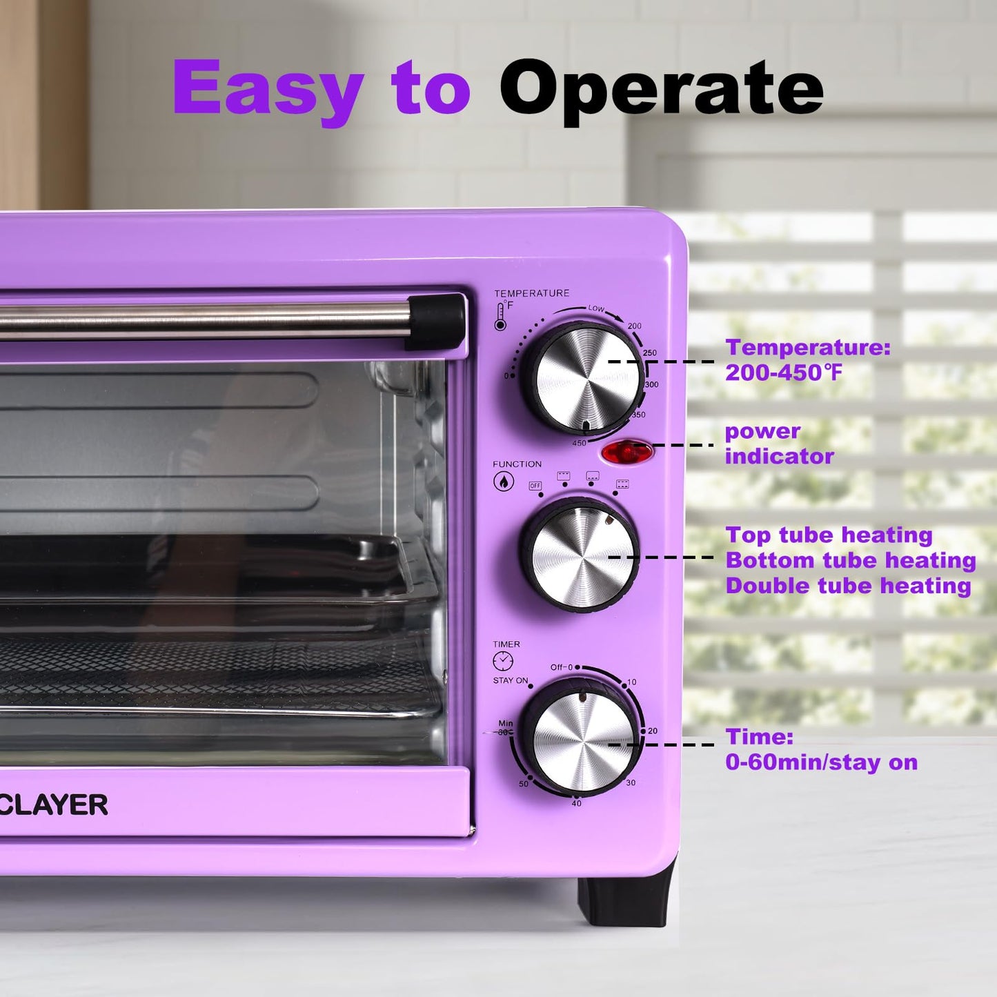 25QT Polymer Clay Oven with Adjustable Time & Temperature,Large Capacity Electric Oven for bake Clay,Polymer Clay Tools,Includes Tray,Wire Rack,Thermometer,Heat-resistant Silicone Mat and Gloves