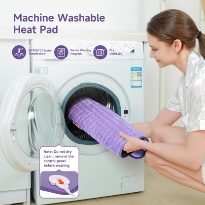 Heating Pad for Back, Large Heating Pads for Body Muscle Pain Cramps Relief, 6 Heat Settings Machine Washable Electric Heating Pad, Birthday Christmas Gifts for Women Mom