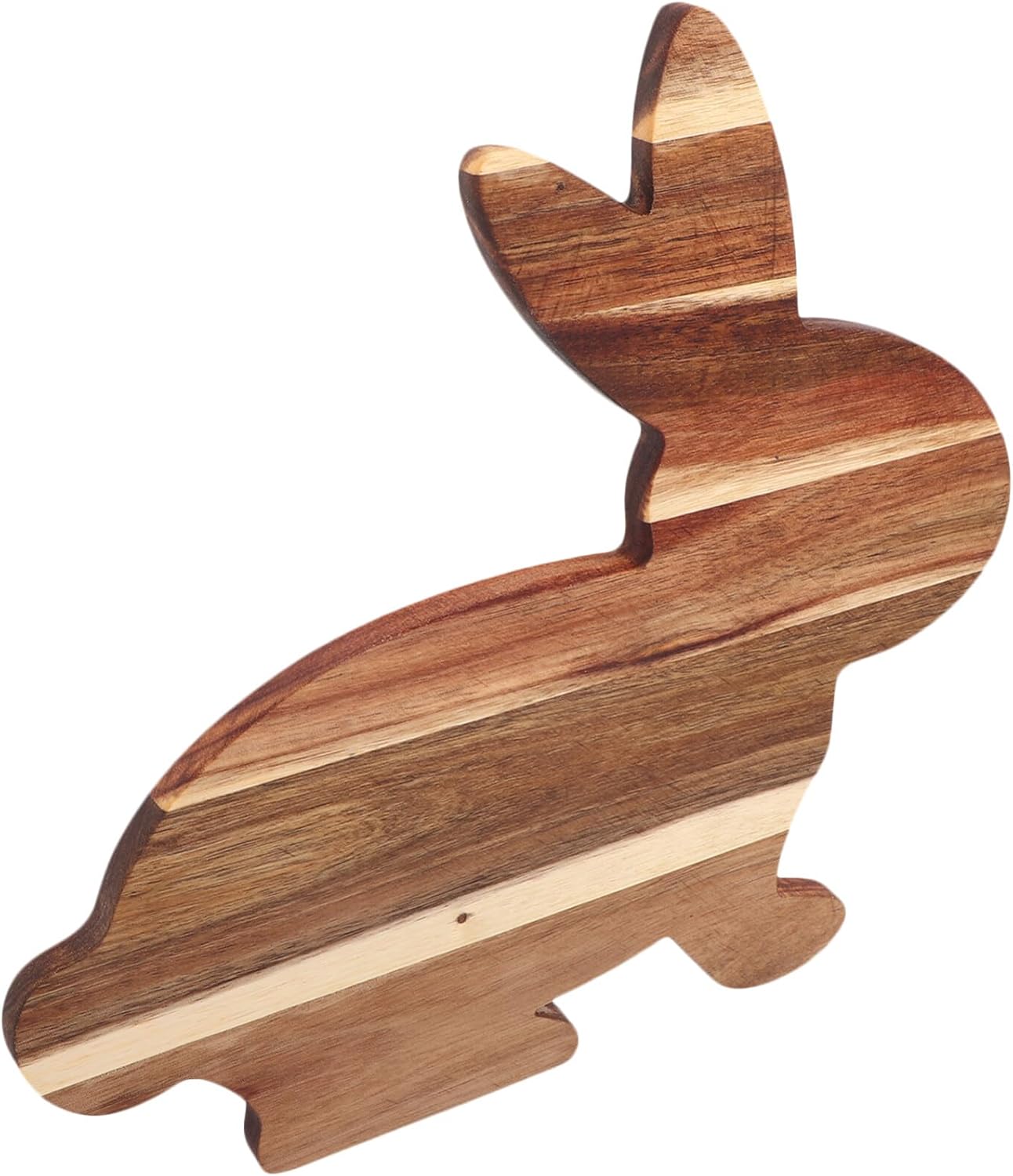 BESTOYARD Bunny Shaped Wooden Serving Board, Wood Cutting Board, Easter Serving Platter for Cheese and Vegetables