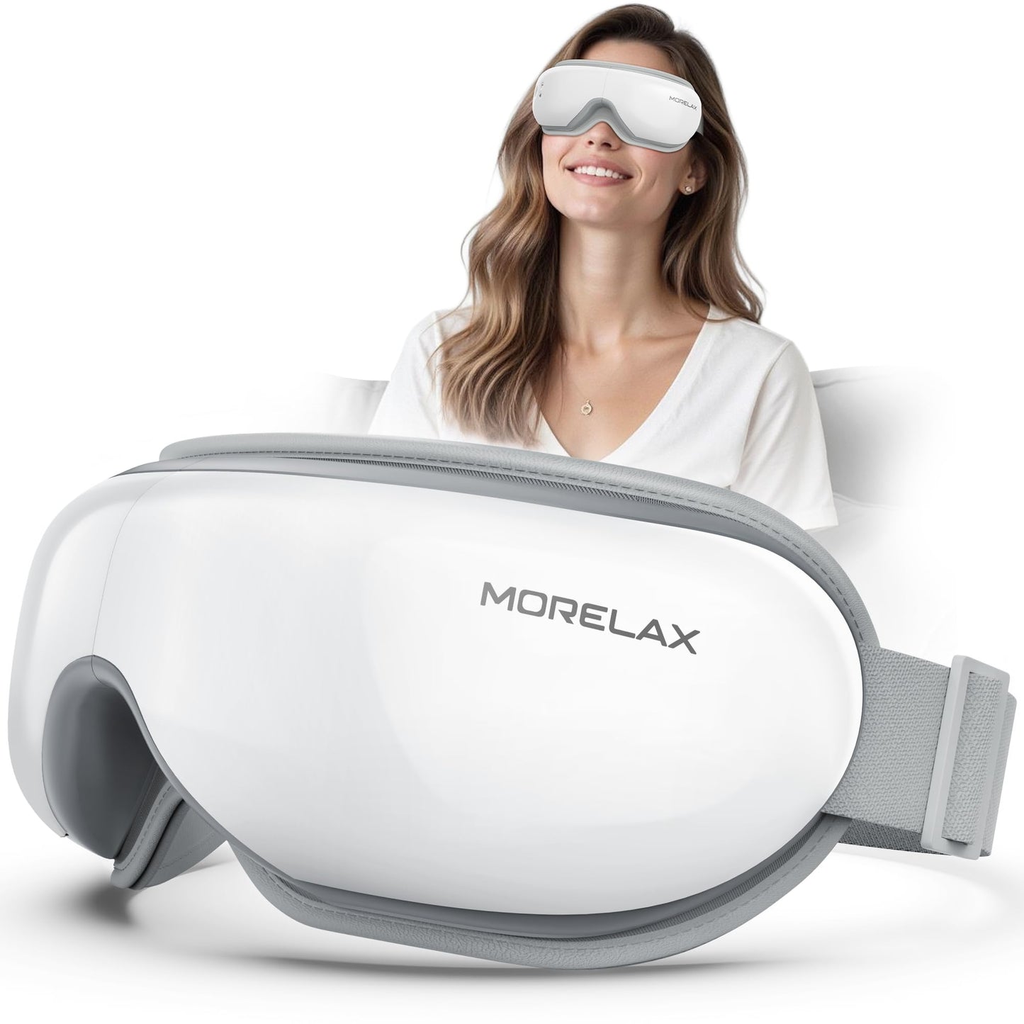 Eye Massager with Heat & Bluetooth Music, Birthday Gifts for Women, Reduce Eye Strain, Headache Relief and Improve Sleep, Eye Care Device for Migraine
