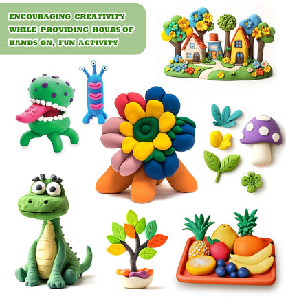 Air Dry Clay for Kids 150 Packs Air Foam Clay, Magic Clay, Non-Sticky Soft and Super Light Molding Clay with Sculpting Tools, Guide, Arts and Crafts Gift for Boys Girls Kids 3 Age+