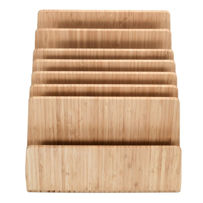 MobileVision Bamboo Device Organizer for Smartphones, Tablets and Laptops, 10 Slots
