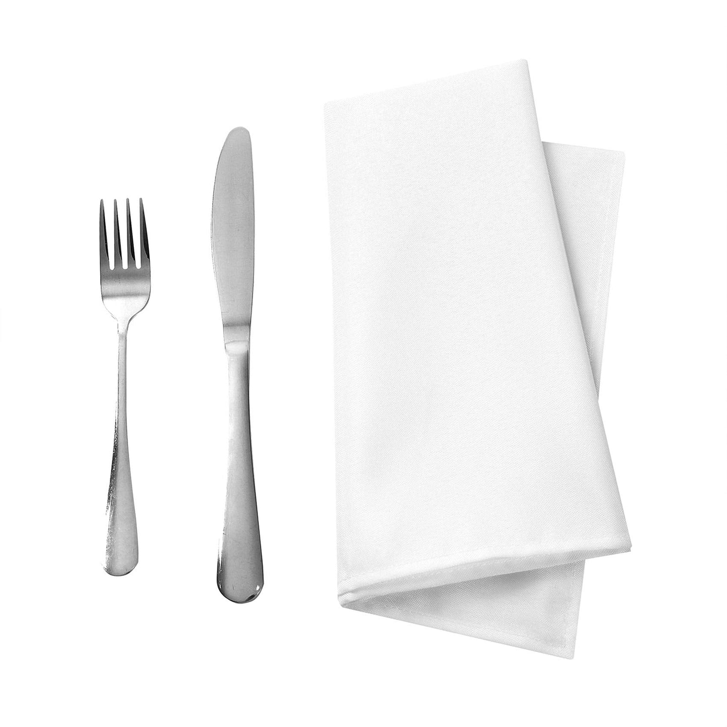 Bailarina Cloth Napkins Set of 120,17x17 inches Dinner Napkins Cloth Washable,Polyester Square Table Cloth Napkin Bulk with Hemmed Edges Ideal for Banquets, Parties and Weddings-White
