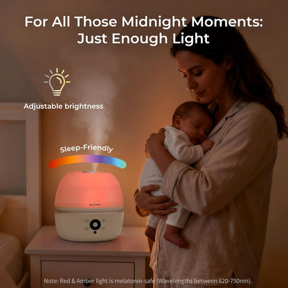 20dB 7 Mode,3L BOXING Top Fill Humidifiers for Bedroom Baby with Easy Remote, Quiet Cool Mist Air Humidifier for Large