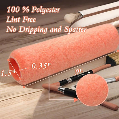 Foam Paint Roller, 10 Pack, 6 Inch High Density Foam Roller, Mini Paint Roller Covers for Smooth Paint Application, No Lint Shedding on Walls, Cabinets, Doors