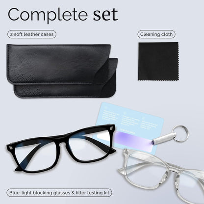 livho High Tech Blue Light Glasses - Advanced 99% Blue Light Blocking Computer Glasses - Anti Eyestrain & UV Glare Protection